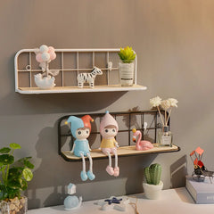 YICKYUE - Minimalist Style Wooden Wall-Mounted Storage Rack Shelf Wall Pendant Entrance Hall Creative Appearance Home Decoration Pine Wood