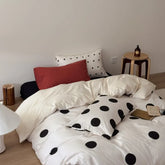 YICKYUE - Pure cotton simple relaxation polka dot five-piece set pure cotton student dormitory household four-piece set