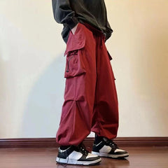 HEARUJOY - Spring Summer Multi Pocket Loose Cargo Pants for Men Street Casual Cheapest Y2k Vintage New in High Quality Long Trousers Man