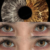 YICKYUE - Colored Contact Lenses High Quality Brown Lenses Natural Iris Lenses Hazel Contacts Colored Pupils Cosmetic Beauty