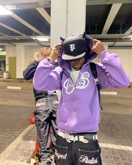 HEARUJOY - Harajuku Casual Long Sleeve American Style New Kapok Foam Hoodie Set Loose Cotton Pants Teen Couple Set Y2K Clothes
