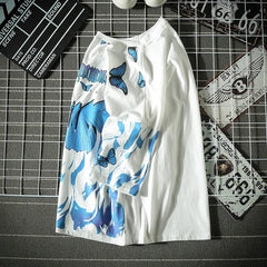 HEARUJOY - Hip Hop Butterfly T Shirt Men Oversized T Shirt Print Men Women Graffiti T Shirt Short Sleeve Fashion Streetwear Plus Size Top