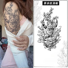 YICKYUE - Herb Juice Fox Temporary Tattoos Tattoo for Woman Man Arm Art Fake Tattoo Semi Permanent Realistic Waterproof Tattoo Sticker