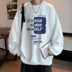 HEARUJOY - Funny Men's Oversized Hoodie White Walf Checks Hoodies for Men Fashion Letter Print 5XL Man Casual Wear Hoody Male Sweatshirt