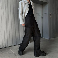 Hearujoy New Summer Big Pocket Functional Overalls Men's High Quality Loose High Waist Trousers Fashion Casual Pants Hip Hop Street Style