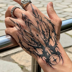 YICKYUE - Herbal Insect Temporary Tattoos for Woman Man Hand Art Fake Tattoo Waterproof Thorns Sticker Lasting Punk Tatuajes Temporales