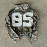 Hearujoy European and American Retro Camouflage Embroidered Letter Zipper Hoodies Men Women Street Hip-hop Hoodie Y2K Loose Harajuku Tops