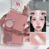 YICKYUE - 3-Color Blush&Eyeshadow Palette Compact & Pigmented Long-Lasting No Smudge No Fade Contour&Highlight Travel-Friendly Makeup Kit