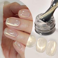 YICKYUE - 10ml Gold Water Light Cat Magnetic Gel Polish Spaking Glitter Crystal Black Soak Off UV LED Varnish Manicure