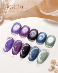 YICKYUE - 1/5pcs Kit Venalisa Hema & TPO Free 10ml Winter Nails Warm Color Cat Eye Nail Gel Polish Soak Off Ultra Sparkle Gel Varnish
