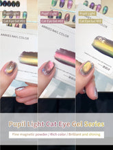 YICKYUE - 12ml Glass Bead Cat Magnetic Eye Gel Nail Polish Holographic Rainbow Gel Polish Soak Off U V LED Gel Polish Nail Art Design