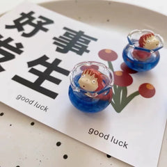 YICKYUE - Fish Tank Little Girlre Frigerator Magnets Cute Ins Magnetic Decorative Magnet Home Decor
