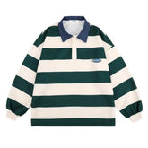 HEARUJOY - Fashion Retro Casual Sweatshirt Fashion Long Sleeve Casual 2XL Men Striped Sweatshirt Comfortable Fit Fashion Vintage Design