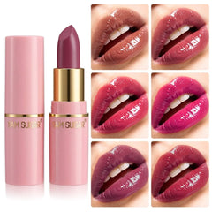 YICKYUE - Purple Red Lipstick Pencil Moisturizing Waterproof Lasting Lipstick Crayon High Pigments Non-Stick Cup Lip Tint Pen Cosmetics