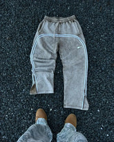 Hearujoy Baggy pants high waisted Y2k Korean version fashionable couple straight leg pants sports pan and minimalist striped casual pants