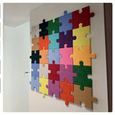 YICKYUE - 9pcs Color 3D Felt Wall Stickers Modern No-Nail Self-Adhesive Bulletin Board for Home Wall Decorative Memo Pad Photo Note Cards