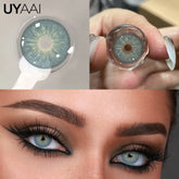 YICKYUE - Cleopatra 2pcs Hot Sales Colored Pupils for Eyes Green Natural Look Eye Contacts Gray Fashion Lenses Beauty Color Lens
