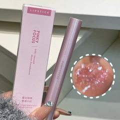 YICKYUE - Diamond Pink Glitter Solid Jelly Lip Gloss Pen Moisturizing Mirror Water Lipstick Light Film-forming Non-Fading Gloss Cosmetic
