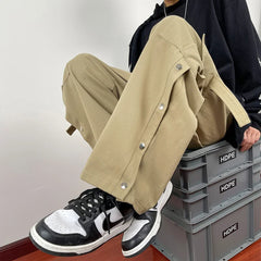 Hearujoy New Men's 100% Cotton Big Pocket Cargo Pants Street Baggy Loose Casual Large Size Stretch Jogging Straight Trousers 3XL 4XL