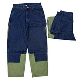 HEARUJOY - High Street Patchwork Jeans Men Loose Multi Pocket Cargo Pants Spring Autumn Fashion Vintage Straight Denim Trousers Streetwear