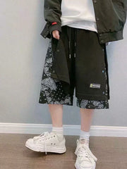 Hearujoy Men's Shorts for Men Basketball Short Homme Paisley Summer Black Clothes for Men Hippie Streetwear Hip Hop Harajuku