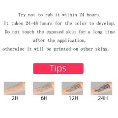 YICKYUE - Baby Angel Tattoo Sticker Long Lasting Herbal Temporary Tattoo for Women Man Ankle Collarbone Body Art Fake Tattoo Fashion