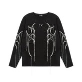Hearujoy High Street Embroidery Tassel Crew Neck Sweatshirts for Men and Women Pullover Casual Sudaderas Oversized Baggy Fall Hoodies