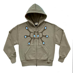 Hearujoy Vintage winter new jacket Personality design Embroidery stitching men zipper hoodie Harajuku street fashion oversized sweatshirt
