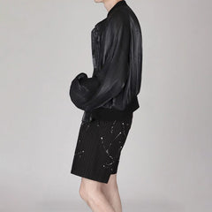Hearujoy Mens Casual Satin Jacket Genderless 2024 Spring Summer New Fashion Thin Breathable Simple Soft Solid Color Jacket Unisex