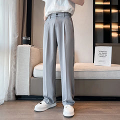HEARUJOY - Black Suit Pants Men Slim Fit Social Mens White Dress Pants Korean Straight Pants Mens Office Formal Trousers Large Size 5XL
