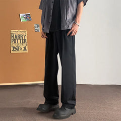 HEARUJOY - Brown Black Suit Pants Men Fashion Society Mens Dress Pants Korean Casual Straight Pants Mens Office Formal Trousers Plus Size