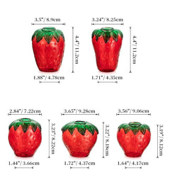YICKYUE - Creative Strawberry Vase Hydroponic Plant Vases Fruit Pots Flower Pots Home Desktop Office Unique Decoration Accessories
