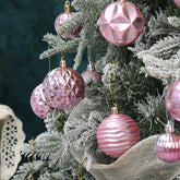 YICKYUE - 100pcs Colorful Christmas Ball Set Irregular Shapes Shatterproof Plastic Hanging Ornaments for Tree Decoration Xmas Decor