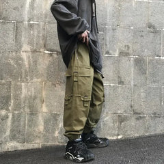 Hearujoy Techwear Cargo Pants Men Black Cargo Trousers Male Green Big Size Jogging Japanese Streetwear Hip Hop Safari Style 4XL