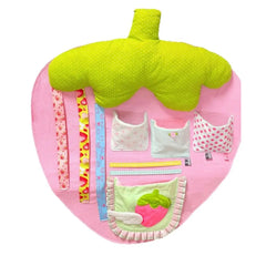 YICKYUE - Cute Cartoon Strawberry Hanging Bag Wall-mounted Space Saving Bedside Hanging Bag High Aesthetic Value Large Capacity
