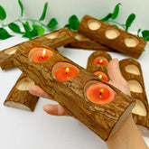 YICKYUE - 4pcs Wooden Candle Holders Wedding Centerpiece Decor Valentine's Day Weddings Birthday Supplies Candle Cup Table Home Decoration