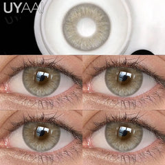 YICKYUE - NEW Contact Lens Beauty Blue Lens 14.5mm Big Eyes Color Contact Lenses For Eyes Natual Pupils Cosmetic Lens Makeup Gray