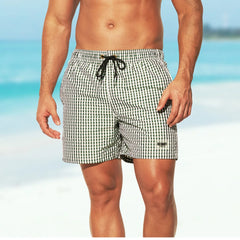 HEARUJOY - Mens Swimming Trunks Plaid Lined Beach Vacation Casual Shorts Summer Fashion Quick-Drying Breath Pants Men'S Clothing 2025 New