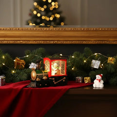 YICKYUE - Christmas Gifts, Christmas Crystal Ball Ornaments LED Lights Train Santa Claus Merry Christmas Decoration for Home Xmas Decor