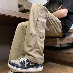 HEARUJOY - Men's Summer Lightweight Loose Straight-Leg Ice Silk Casual Pants