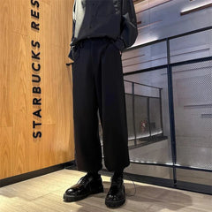 HEARUJOY - Mens Leggings Casual Drawstring Pants Business Office Personality Temperament Versatile Suit Pants Men'S Clothing Summer New