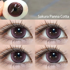 YICKYUE - 2PCS Brown Contacts Lenses Contact Lenses for Myopia Natural Beauty Pupils Korean Grey Lenses Anime Lenses Fast Shipping