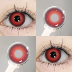 YICKYUE - 2PCS New Cosplay Contact Lenses for Eyes Anime With Degree Colorful Contacts Halloween Pupils Makeup Contact Lense 14.5mm