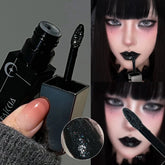 YICKYUE - Gothic Matte Black Liquid Lipstick Moisturizer Long-Lasting Punk Blue Green Sparkling Pearl Lip Gloss Halloween Lip Glaze Makeup