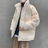 HEARUJOY - Winter Jacket Men Parkas Thicken Warm Coat Stand Collar Oversize Parkas Korean Style Male Padded Coat Warm Jackets Harajuku