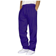 YICKYUE - Men'S Loose Jogging Sports Pants Mens Fleece Lined Sweatpants Wide Straight Leg Pants Bottom Sweatpants Man Pants Ropa Hombre