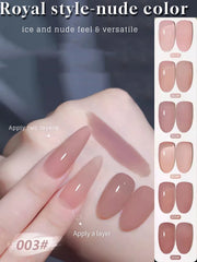 YICKYUE - New Spring Versatile Nude Gel Nail Polish, Sheer Natural White Nude, Pure Desire Style, Whitening Nail Art Special