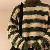HEARUJOY - Striped Men's Trendy High-end Knitted Sweater Coat