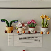 YICKYUE - Mini Flower Potted Plant Resin Fridge Magnet Home Decoration Magnet Photo Fixing Magnet