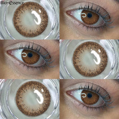 YICKYUE - 2pcs Natural Brown Contact Lenses Big Eye Lenses for Daily Wear Beauty Pupils Hazel Cosmetic Eye Color Lens 14.5mm